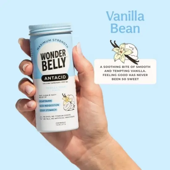 Wonderbelly Digestive Antacid Tablets - Vanilla Bean - 60ct image {2}