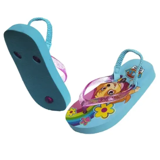 Nickelodeon Girls Boys character flip flop sandals kids water shoes - Paw Patrol Blues Clues thong beach slides slip on quick dry Toddler/Little Kid image {1}