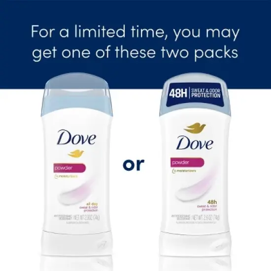 Dove Beauty Powder 48-Hour Invisible Solid Antiperspirant & Deodorant Stick - 1.6oz image {2}