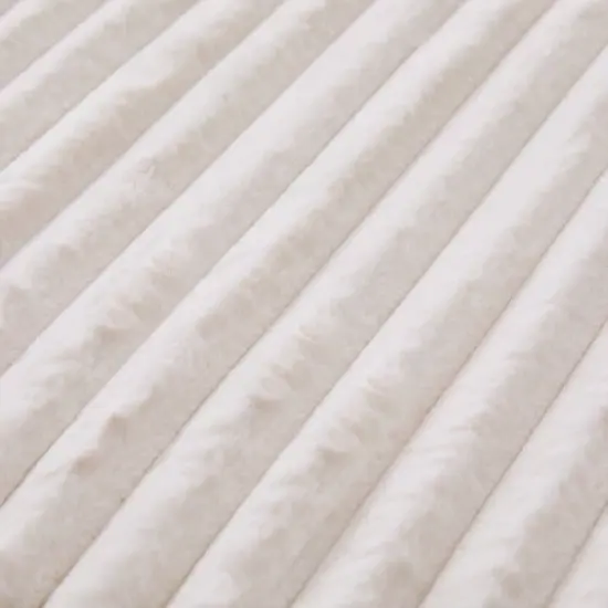 Dolonm 30.7 in. Faux Fur Ottoman/Footrest / Coffee Table with Black Metal Legs - with Open Wood Storage Shelf, Color image {7}