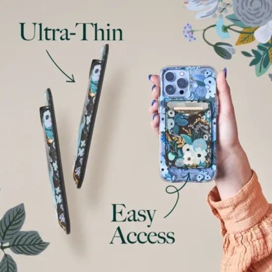 Rifle Paper Co. Vegan Magnetic Card Holder Wallet for MagSafe Compatible iPhones and Cases image {2}