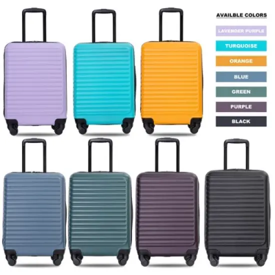 Gulches 20" Lightweight Carry-On Luggage, Spinner Wheels, Turquoise, Durable ABS Material image {11}