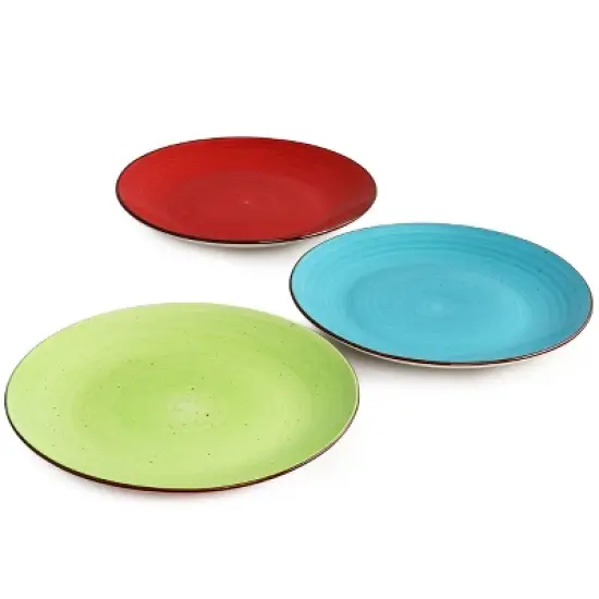 Elama Sebastian 6 Piece Stoneware Dinner Plate Set in Assorted Colors image {1}