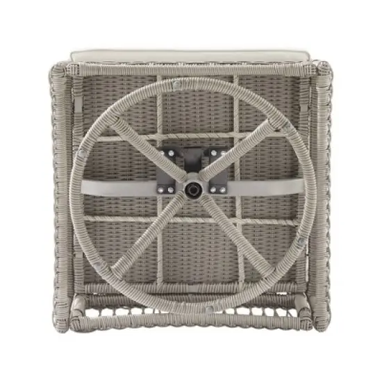 3pc Thatcher Outdoor Steel Conversation Set Creme/Driftwood - Crosley image {13}