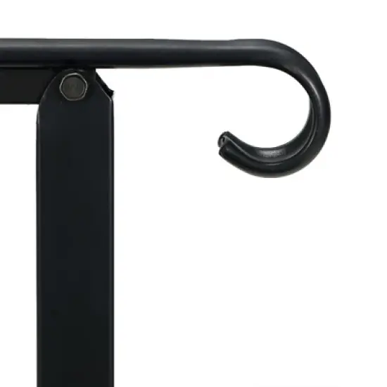 JOMEED UP040 1, 2, or 3 Step Wrought Iron Transitional Entrance Handrail with Hardware for Outdoor Spaces, Walkways, Patios, and More, Black image {4}