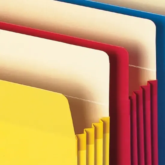 Smead File Pocket, Straight-Cut Tab, 3-1/2" Expansion, Legal Size, Assorted Colors, 5 per Pack (74892) image {7}