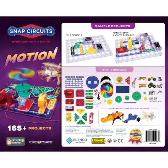 Snap Circuits Motion Science Kits: Educational STEM Toy for Grade 2, Includes Wires, LED, Switch, Base, Rubber Band image {3}