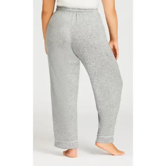 Women's Plus Size Hacci Sleep Pant - gray | AVENUE image {3}