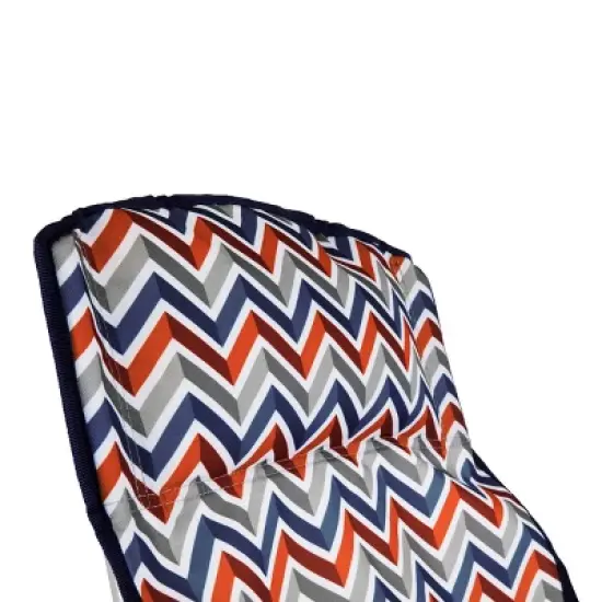 Picnic Time Tranquility Portable Beach Chair - Navy Blue/Gray image {5}