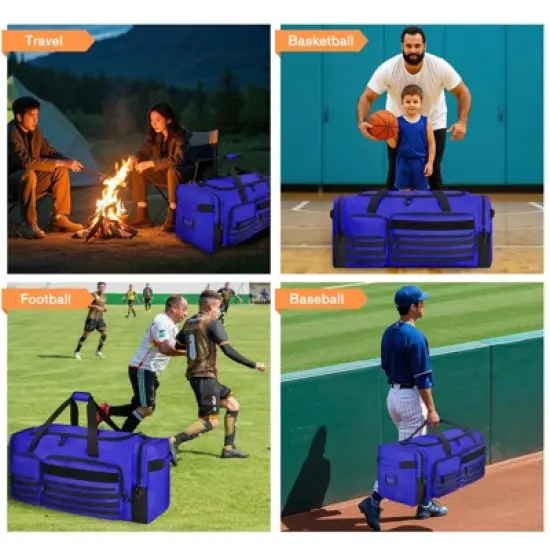 130L Heavy Duty Large Duffle Equipment Bag,Catchers Gear Bag with Shoe Compartment,Baseball Duffle Bag image {1}