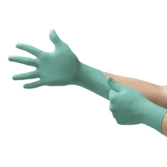 NeoPro Polychloroprene Exam Glove Green Textured Fingertips image {1}