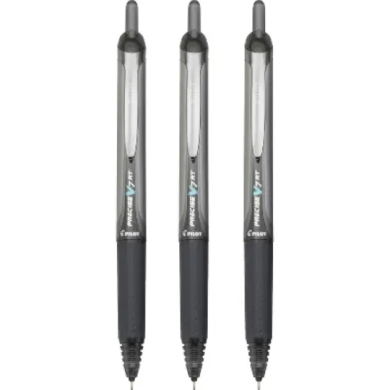 Pilot Precise V7 RT Retractable Rollerball Pens Fine Point Black Ink 666249 image {1}
