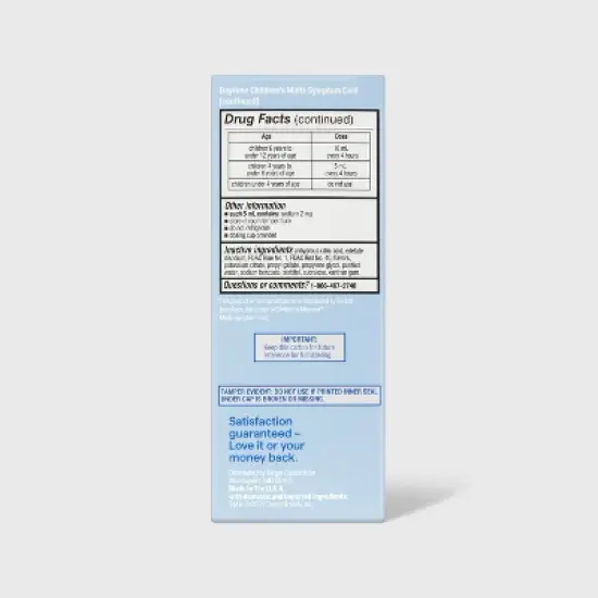 Children's Day/Night Multi-symptom Cold Relief Liquid - Berry - 2pk/4 fl oz - up&up&trade; image {2}