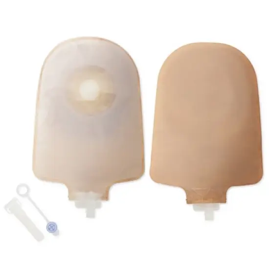 Premier Urostomy Pouch Drainable 1" Stoma 9"L 1pc System Ultra Clear 8462, 10 Ct image {3}