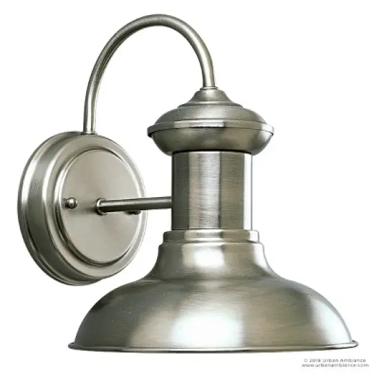 Urban Ambiance Luxury Luxe Industrial Chic Outdoor Wall Light,  10"H x 8.125"W,  Aged Nickel Finish, UHP1022 image {5}