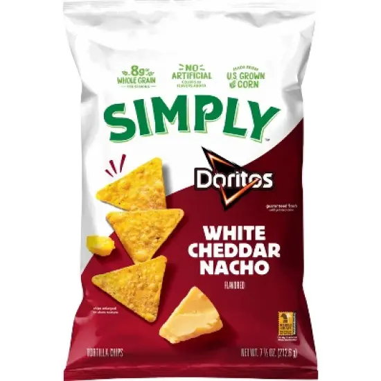 Simply Nacho Tortilla Chips Doritos White Cheddar - 7.5oz image {6}
