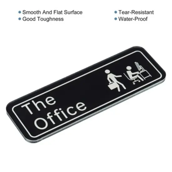 Unique Bargains Acrylic Self-Adhesive Smooth Home Business the Office Sign image {3}