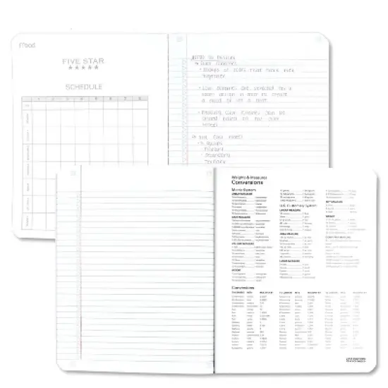 Five Star 80pg College Rule Composition Notebook 9.75"x7.5": Soft Cover, Acid-Free, Sewn Binding, Adult Stationery image {2}