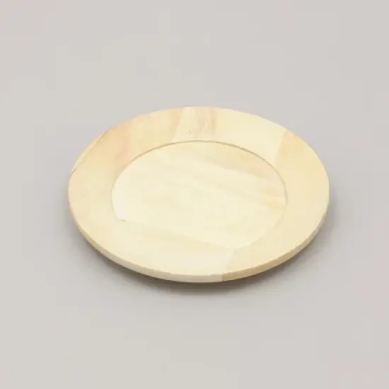 13" Handcrafted Wood Charger Plate Wooden Dinning Placemat Artisan Wood Tableware image {1}