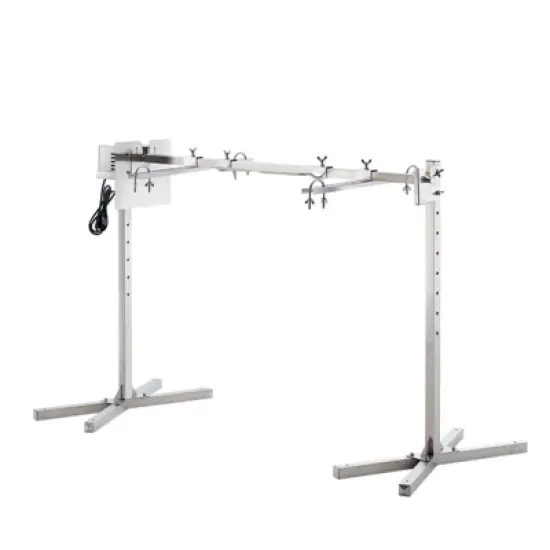 VEVOR Electric BBQ Rotisserie Grill Kit, 46 Inch 90 lbs Capacity, Automatic 42W Motor Height Adjustable Universal Roaster Stand, Silver image {8}