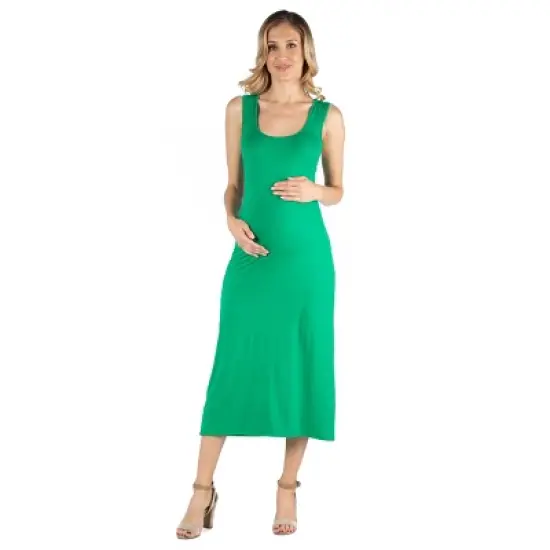 Scoop Neck Maxi Masternity Dress image {5}