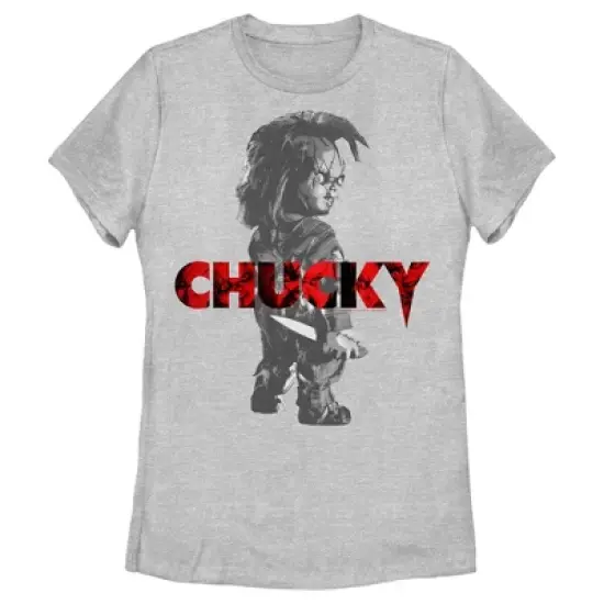 Women's Child's Play Black and White Portrait T-Shirt image {3}