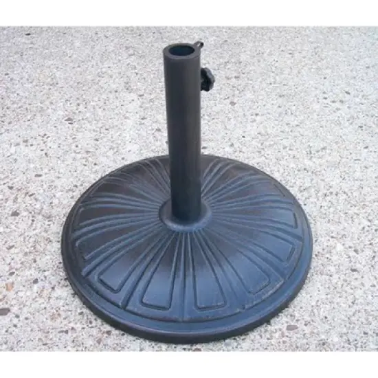 28lb Oakland Living Bronze and Black Round Cement Umbrella Stand image {1}