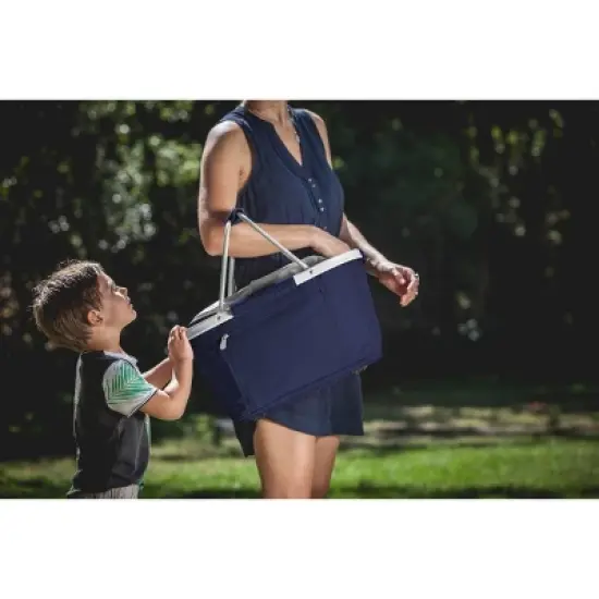 MLB Texas Rangers Metro Basket Collapsible Cooler Tote - Navy Blue image {3}