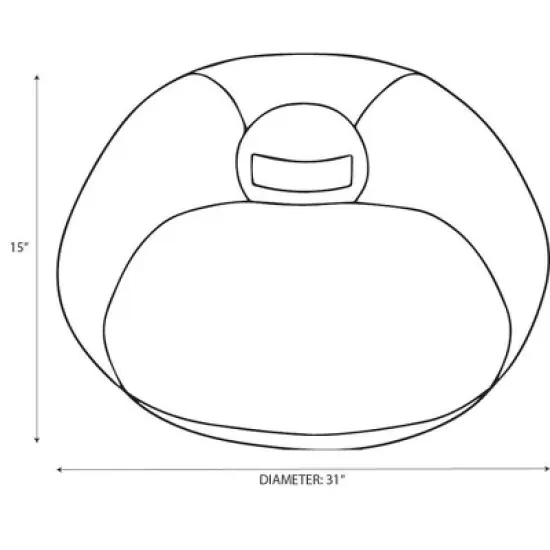 Long Fur Kids' Bean Bag Cream - Pillowfort&trade; image {4}