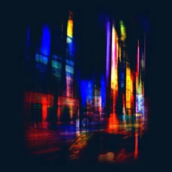 Men's Design By Humans city at night By hkartist Tank Top image {1}