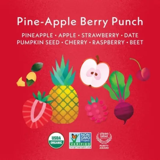 Once Upon a Farm Smart Blend Pine-Apple Berry Punch Organic Snack Pouch - 3.2oz image {2}