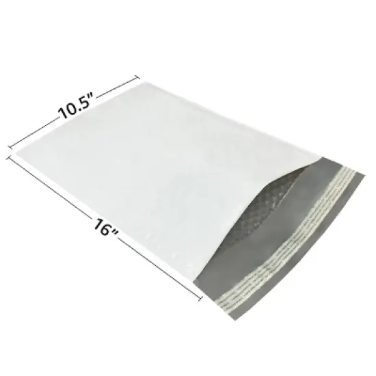 UOFFICE Pack of 200 Poly Bubble Mailer Bags 10.5"x16" #5 Envelopes with Self-Seal Closure image {2}