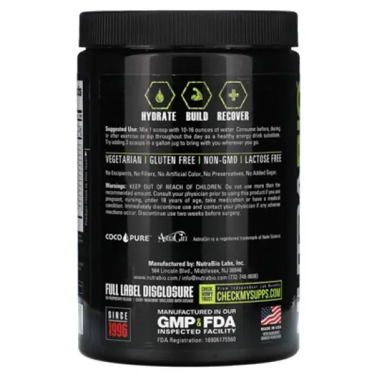 NutraBio EAA Pure, Blue Raspberry, 0.87 lb (393 g) image {2}