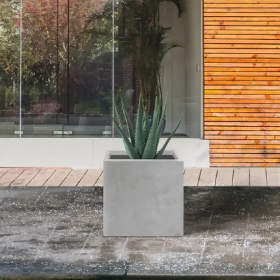 Rosemead Home & Garden, Inc. Kante&nbsp; Square Concrete Indoor Planter Pots White 11.8" x 11.8" x 11.8" image {1}