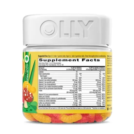 OLLY Kids Multivitamin Gummy Worms - 70ct image {2}