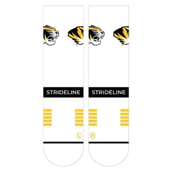 NCAA Missouri Tigers Premium Knit Crew Socks - White image {1}