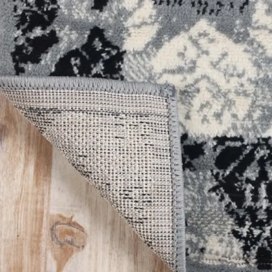 Modern Damask Indoor Area Rug or Runner - Blue Nile Mills image {4}