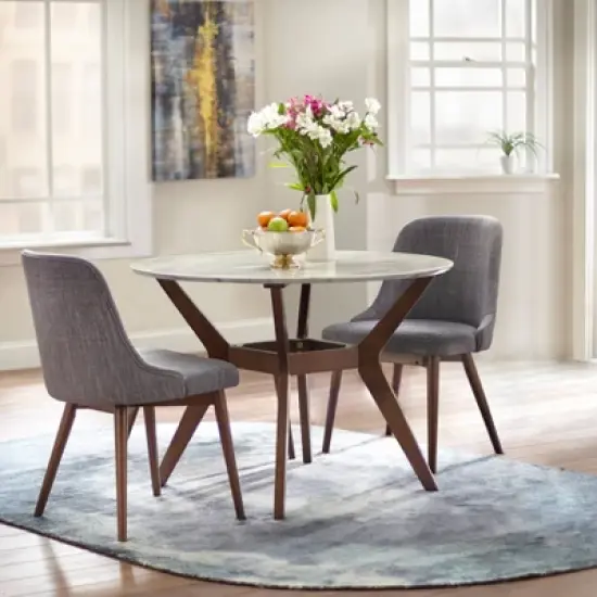 Set of 2 Saville Dining Chairs Gray - Buylateral image {2}