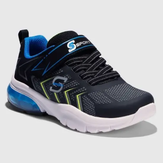 S Sport by Skechers Boys' Adrian Sneakers - Black/Blue image {4}