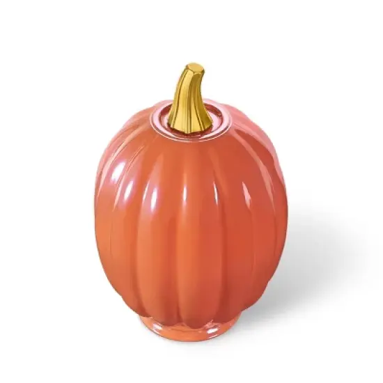 Glass Iridescent Pumpkins Orange - Bullseye's Playground&trade; image {1}