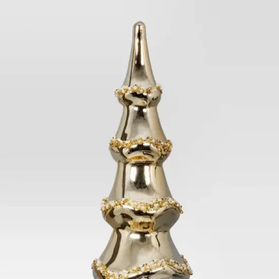 14.75" Christmas Glass Tree Decor Gold - Wondershop&trade; image {2}