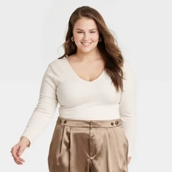 Women's Long Sleeve Slim Fit Reversible Seamless T-Shirt - A New Day&trade; image {5}