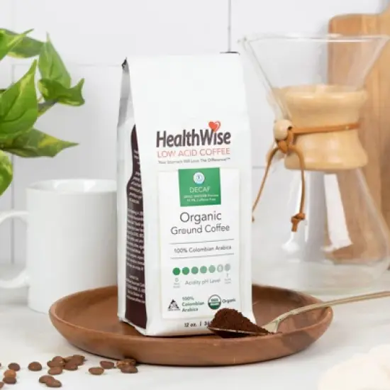 HealthWise Decaf Low Acid Organic Ground Coffee image {2}
