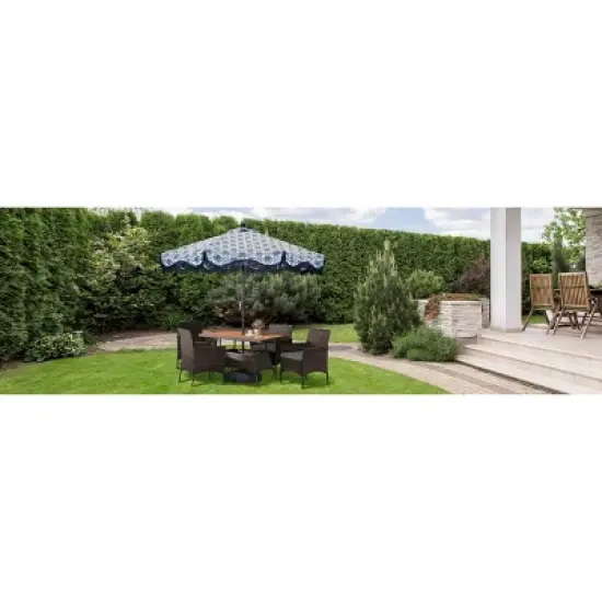 5pc Patio Dining Set with Cushioned Armchairs - Brown - Peaktop image {6}