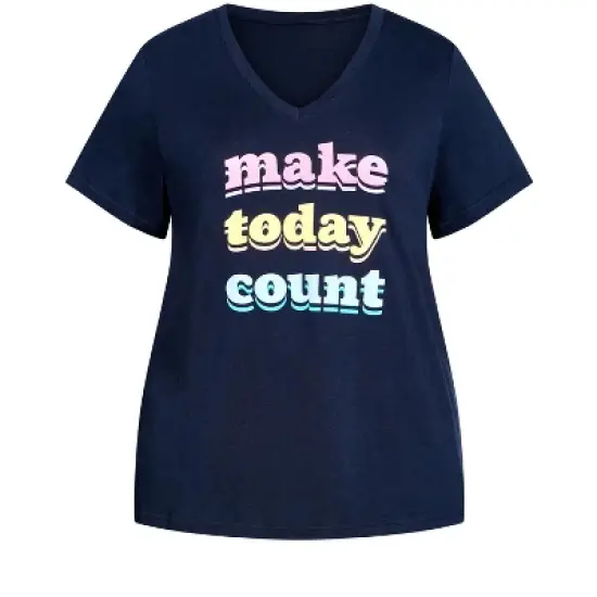 Women's Plus Size  Dream On Sleep Set - navy | AVENUE image {2}