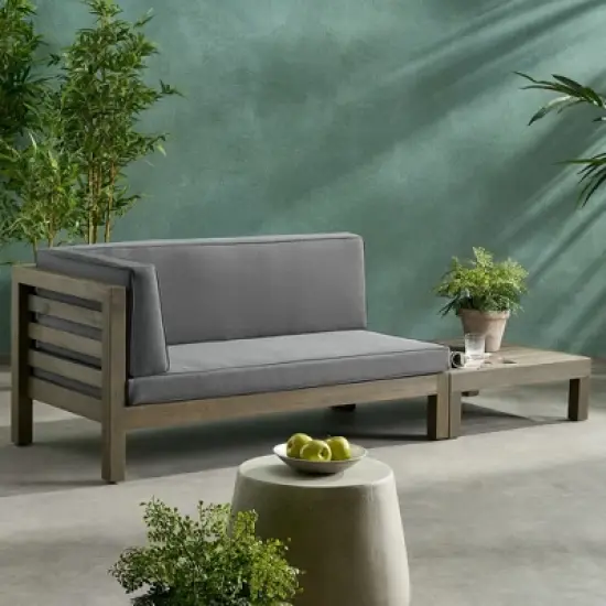 INFURNIC Patio Seating Sets Modern Outdoor Furniture Set Featuring Unique Design,Perfect for Gardens, Living Spaces, Gray, 58.25"*30.25"*26.5" image {5}