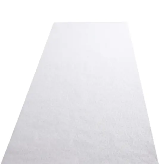 Blue Panda Leaf Print White Wedding Aisle Runner for Ceremony, Reception, Banquets, 3x50ft image {7}