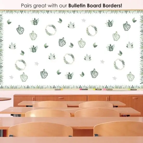 Big Dot of Happiness Eucalyptus Greenery - DIY Classroom Decorations - Bulletin Board Cut-Outs - Set of 40 image {4}