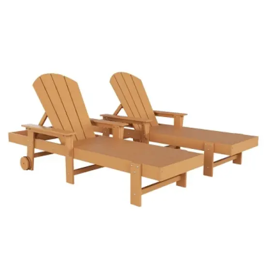 WestinTrends Malibu 2 Piece Reclining Chaise Lounge With Arms & Wheels image {12}