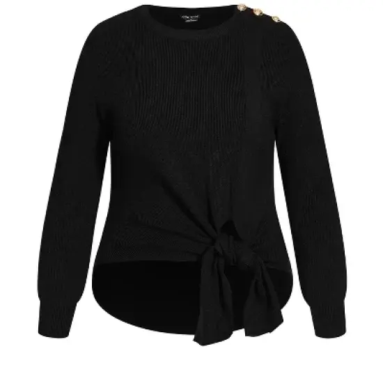 Women's Plus Size Royal Sweater - black | CITY CHIC image {5}